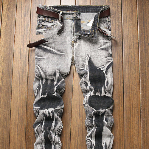 Urban Edge – Men’s Slim Fit Gray Washed Jeans